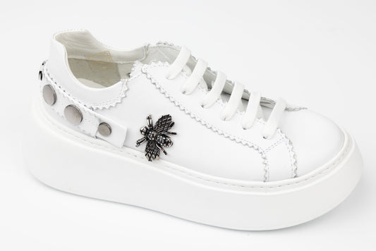 Pantofi damă piele naturală ortopedici PERLA 4087 Alb