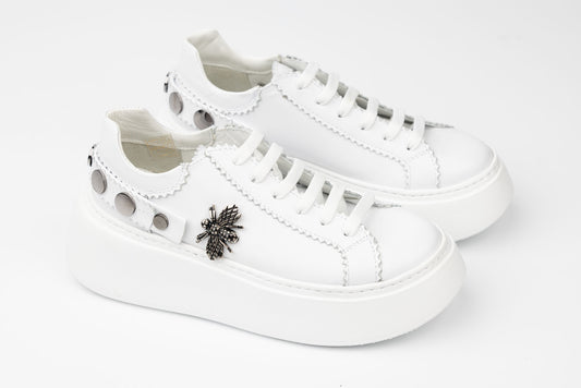 Pantofi damă piele naturală ortopedici PERLA 4087 Alb