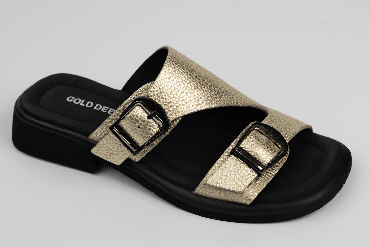 Slapi dama piele naturală GOLD DEER 1080 Auriu