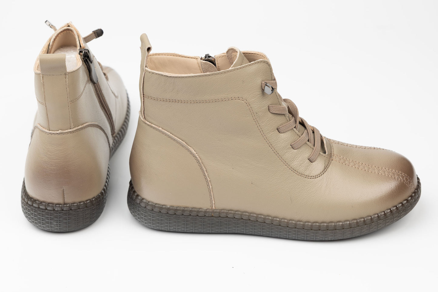 Ghete damă piele naturală BETINA 20320-5 Taupe