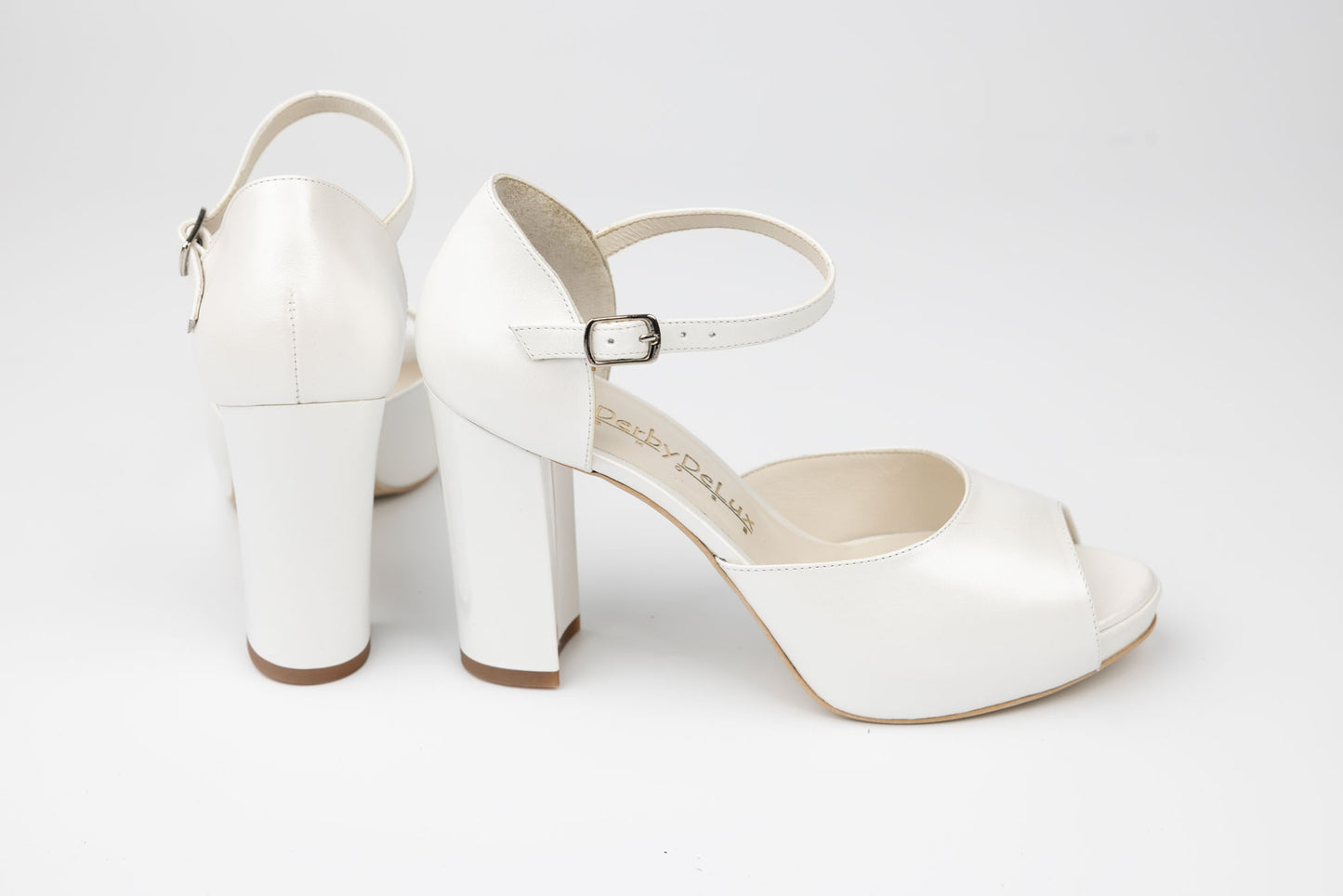 Sandale mireasa piele naturala NINA OCHINNI 304-1 Alb