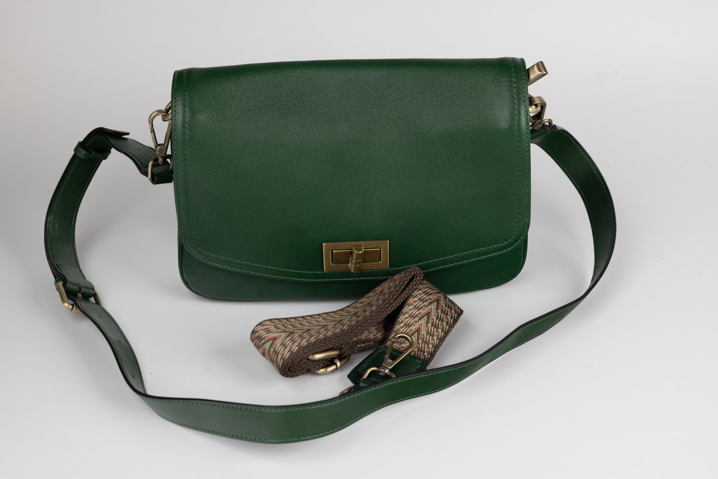 Women's genuine leather bag FENIX FASHION 9803 GREEN