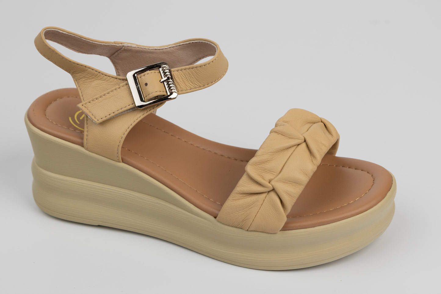 Women's sandals made of genuine leather FORMAZIONE 2718 Yellow