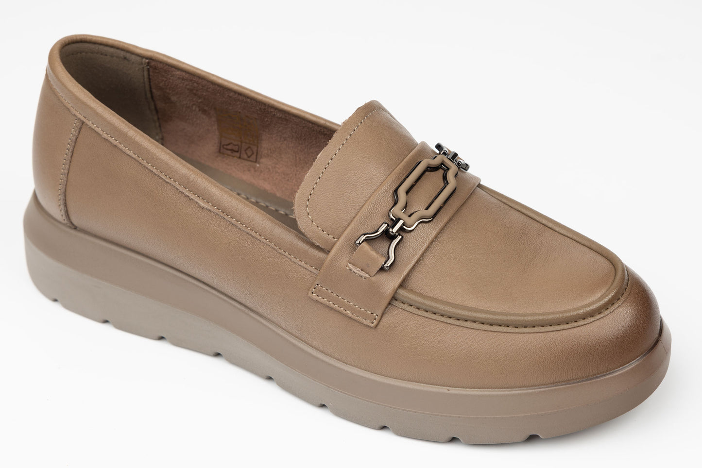 Pantofi damă piele naturală FORMAZIONE 527501 khaki