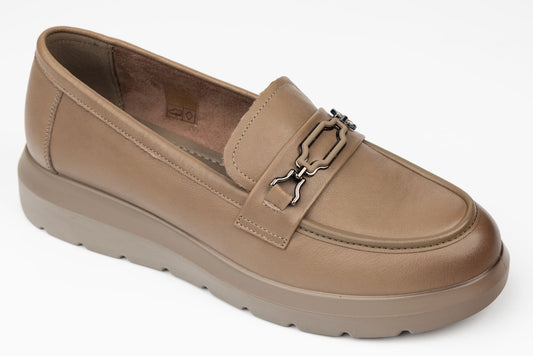 Pantofi damă piele naturală FORMAZIONE 527501 khaki