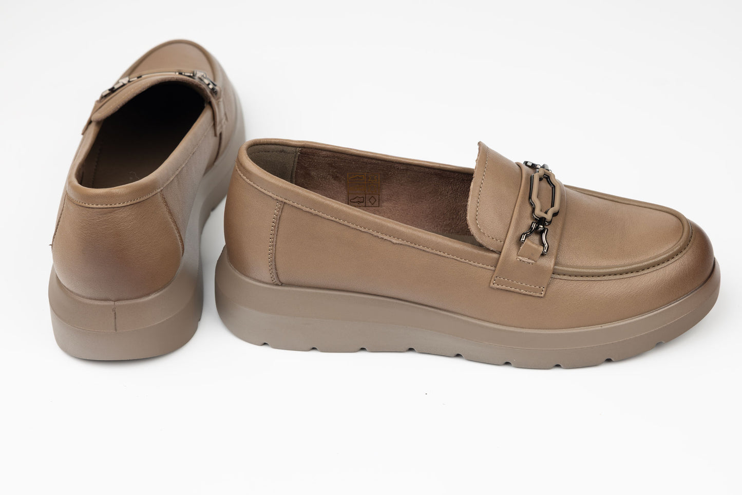 Pantofi damă piele naturală FORMAZIONE 527501 khaki