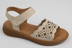 Sandale dama piele naturală FORMAZIONE 33177 Crem