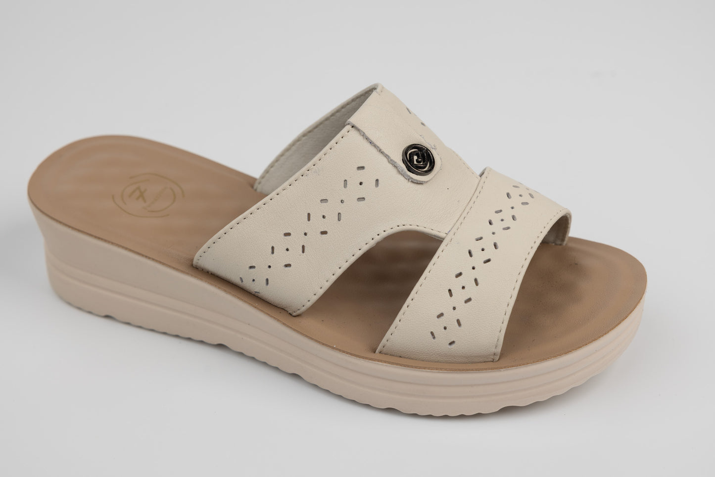 Saboti dama piele naturală FORMAZIONE 71-22 Crem