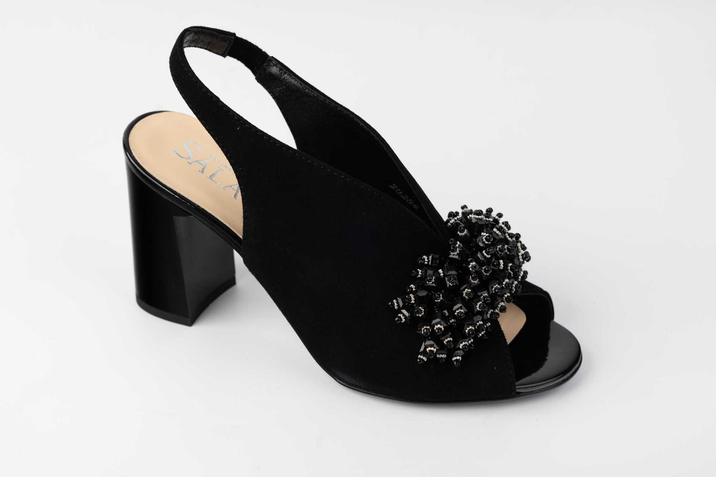 Women's sandals made of genuine suede leather with cutouts SALA 20284 N vel