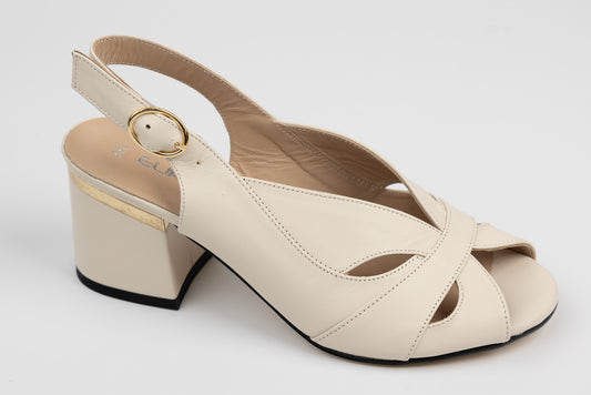 Sandale dama piele naturală LSD 560 Crem