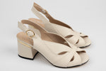 Sandale dama piele naturală LSD 560 Crem