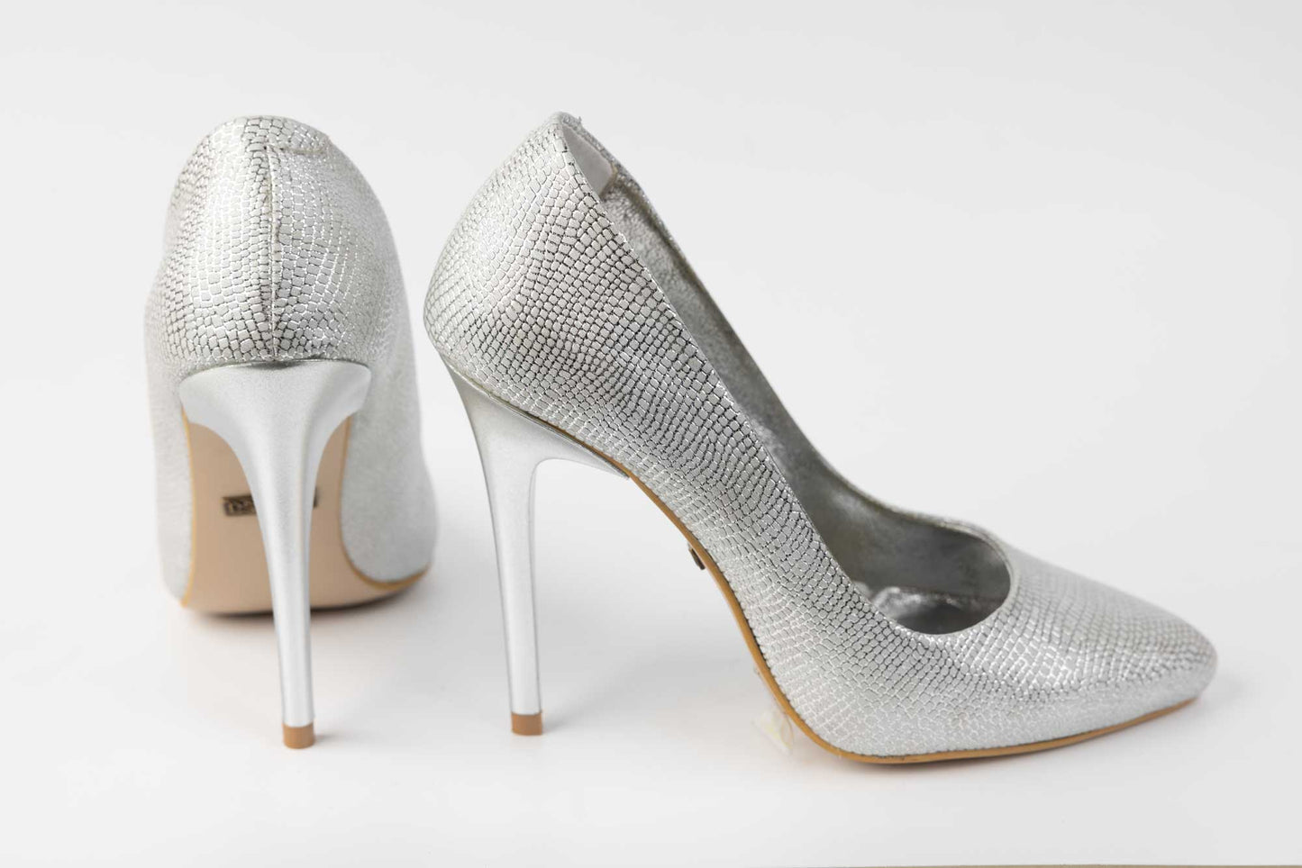 Pantofi dama eleganti piele naturala LARISA Selena Argintiu bub