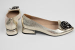 Pantofi dama piele naturală 5000 Auriu