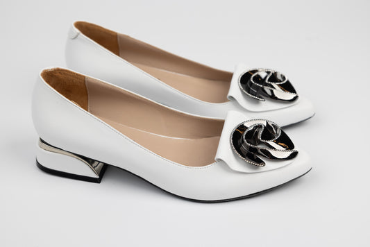 Pantofi dama piele naturală LSD 5000 Alb