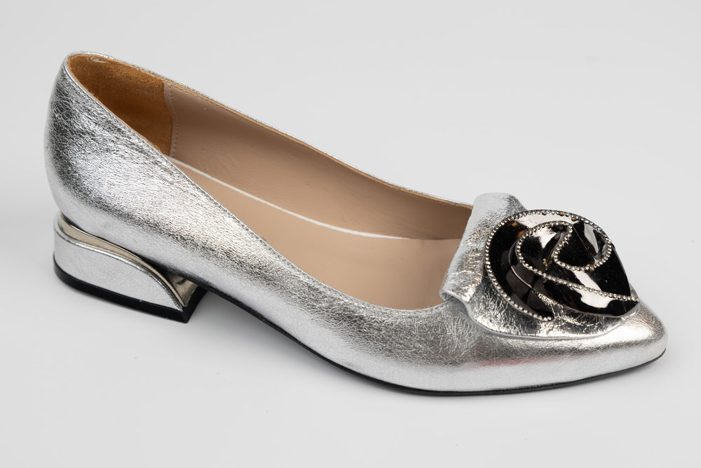 Pantofi dama piele naturală LSD 5000 Argintiu
