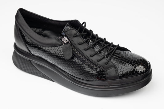 Pantofi damă piele naturală BIOFLEX 311 N croco lac
