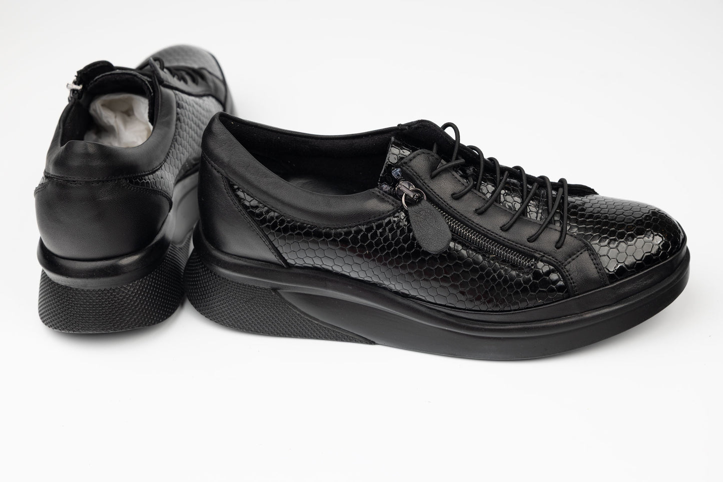 Pantofi damă piele naturală BIOFLEX 311 N croco lac