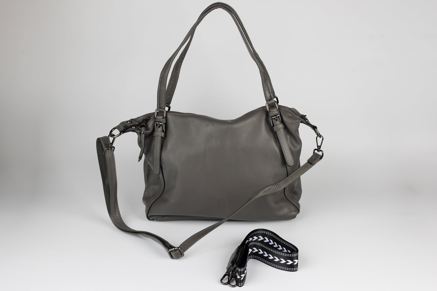 Women's genuine leather bag FENIX FASHION 2005 Grey