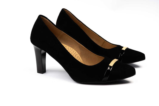 Pantofi dama piele naturală CONHPOL 4063 N velur