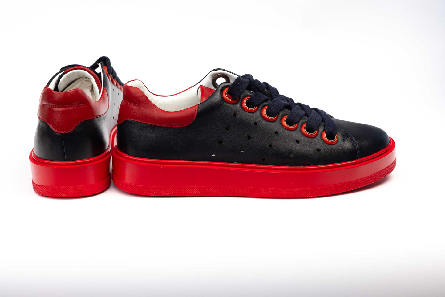 Men's casual genuine leather shoes RIDGE 9742 Box blue