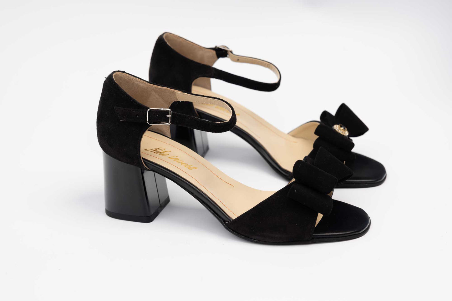 Women's sandals, genuine suede leather, NIKE 762 N, brown