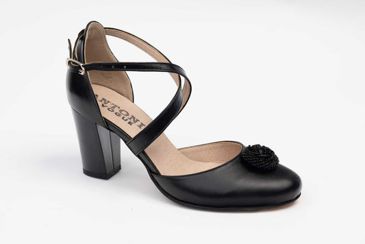 Pantofi dama piele naturala decupati ANTONIO 336 N box
