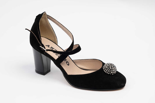 Pantofi dama piele naturala intoarsa ANTONIO 336 N ant (accesoriu)