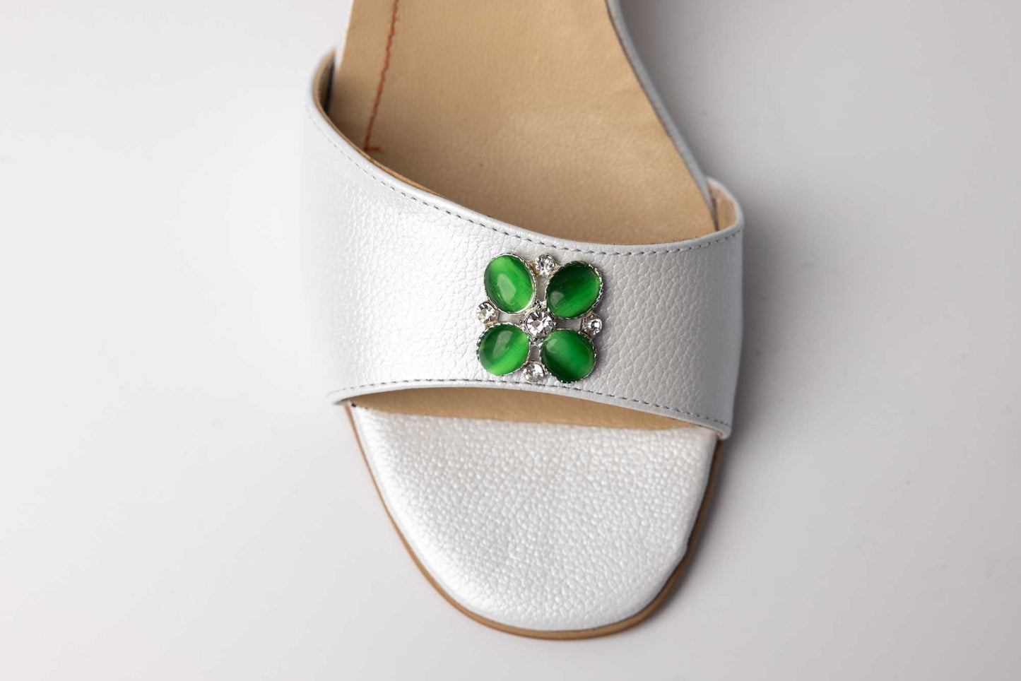 Women's sandals natural leather NIKE 762 White