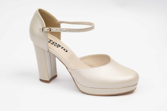 Pantofi dama piele naturala ANTONIO 954 Bej sidef