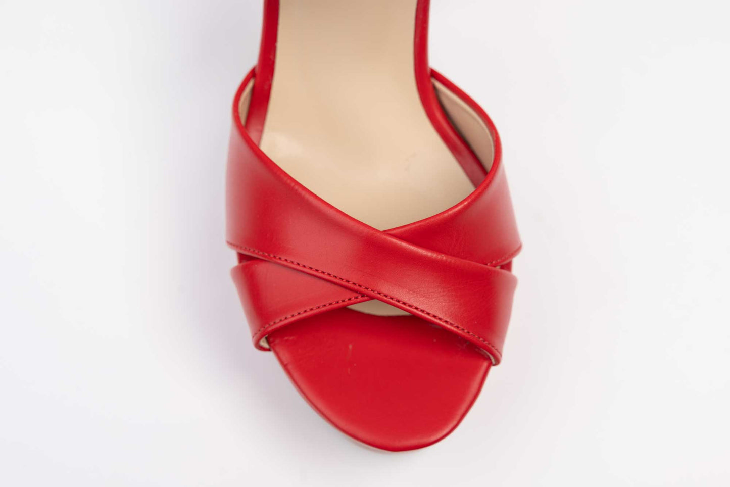 Elegant women's sandals made of eco-leather KARIN 7230 X Box red