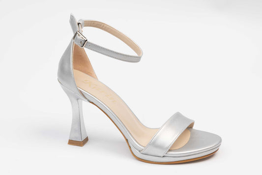Sandale dama elegante piele ecologica KARIN 501 Argintiu box