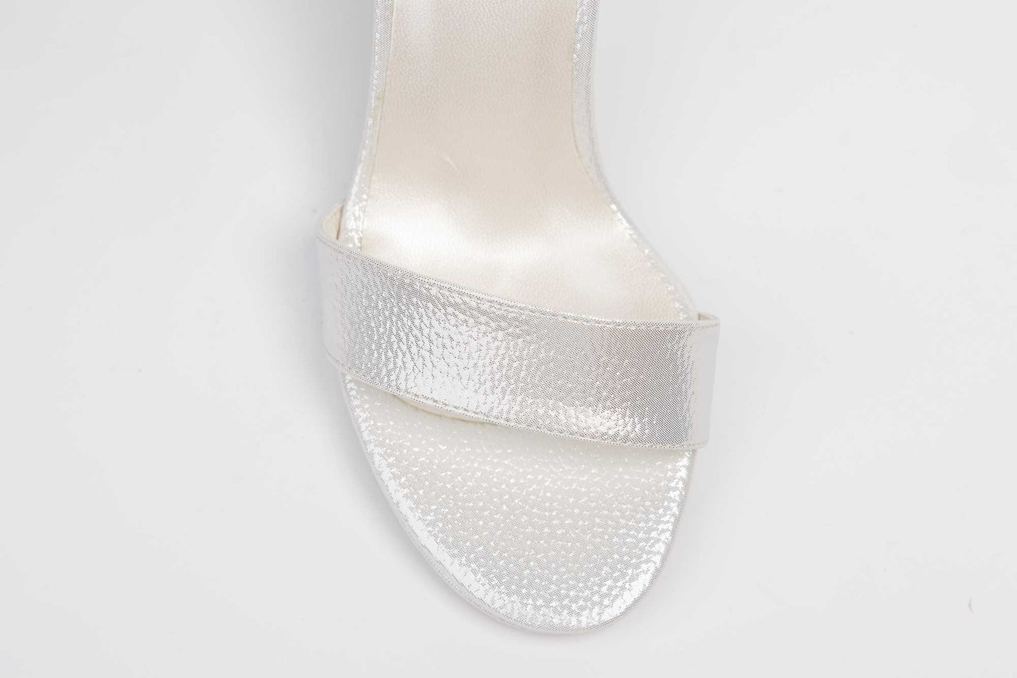 Sandale mireasa piele ecologica KARIN 501 Alb croco ( sidefat)