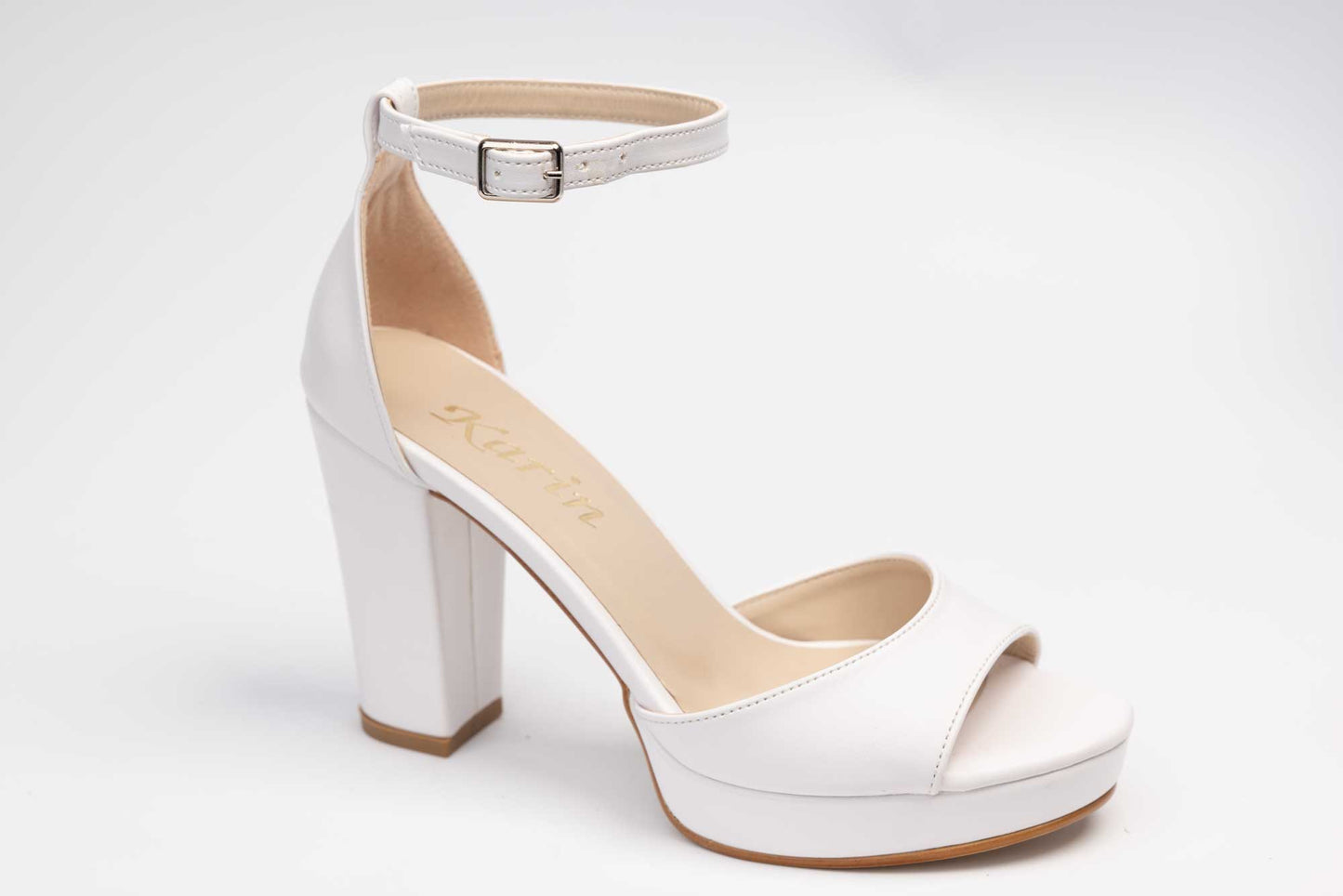 Sandale mireasa piele ecologica KARIN 6295 Alb box