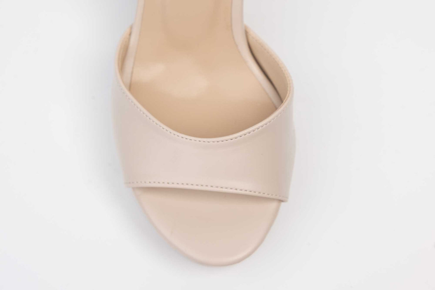 Elegant women's sandals made of eco-leather KARIN 6295 Box cream