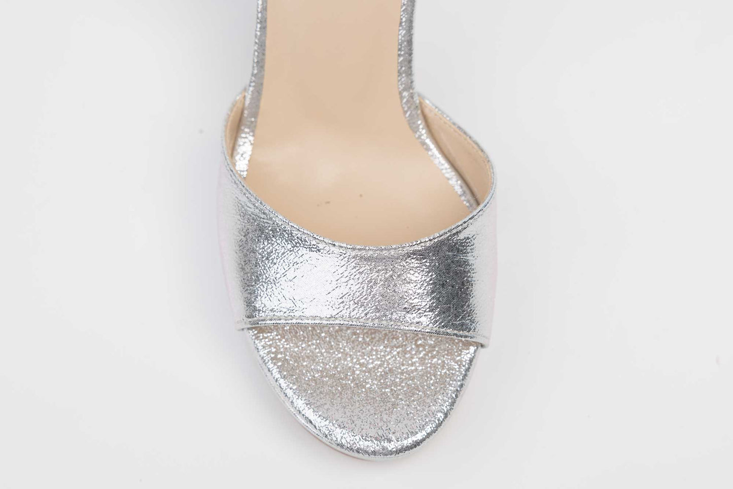 Elegant women's sandals made of eco-leather KARIN 6295 Silver sym 