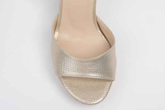 Sandale dama elegante piele ecologica KARIN 6295 Auriu sidefat(croco)