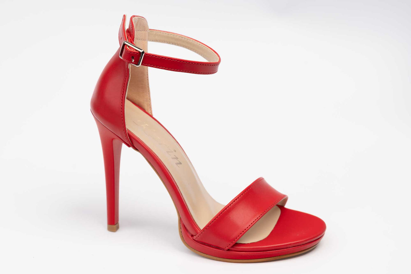 Women's sandals premium ecological leather KARIN 6300 Box red