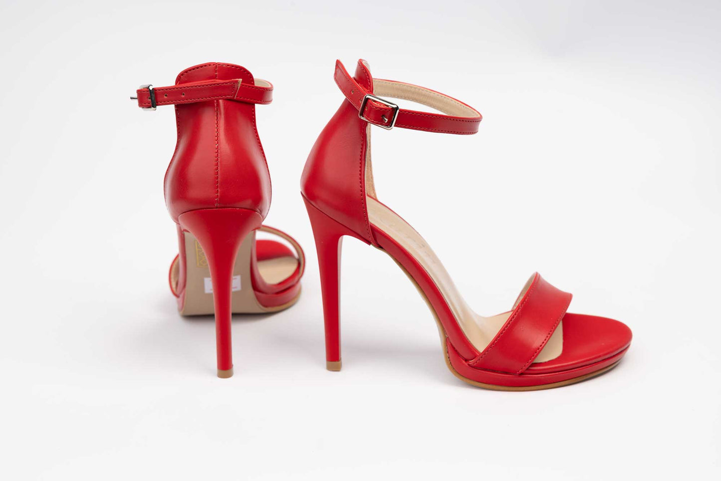 Women's sandals premium ecological leather KARIN 6300 Box red