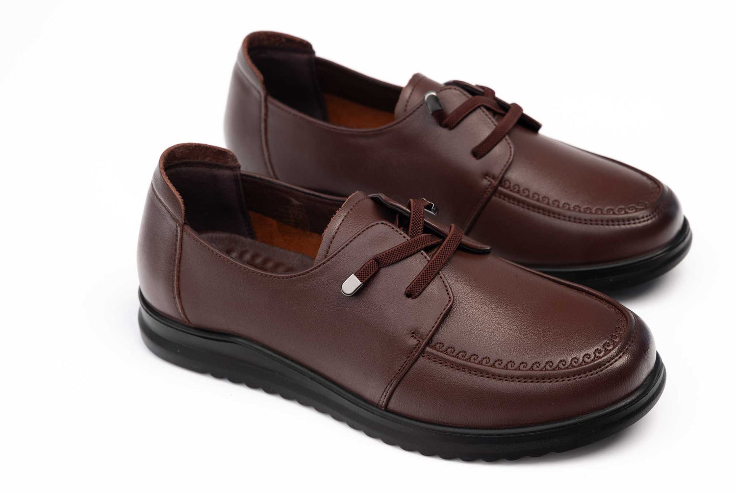 Women's shoes, natural patent leather FORMAZIONE 66-53 Brown 