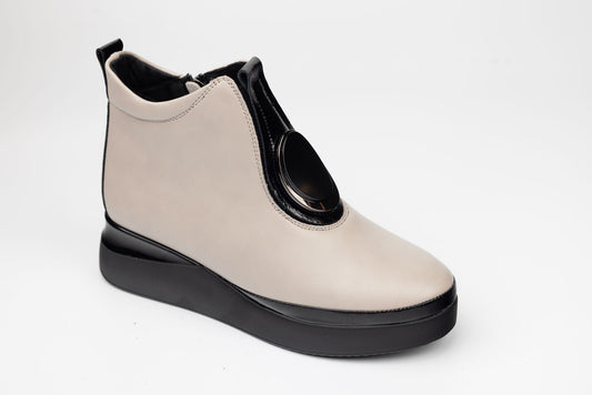 Ghete damă piele naturală BETINA 6516 Taupe