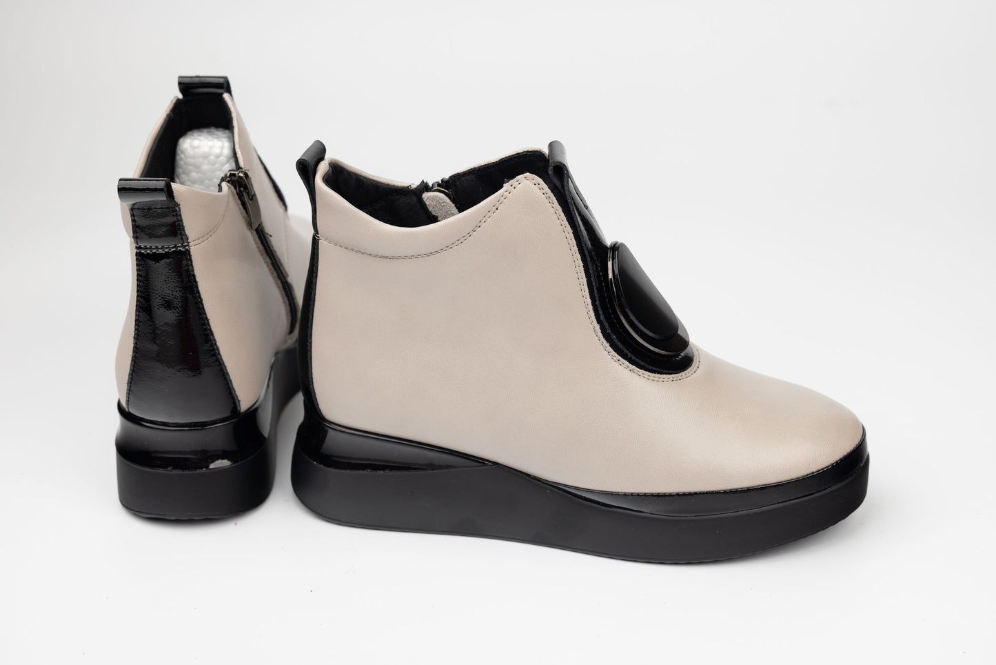 Ghete damă piele naturală BETINA 6516 Taupe