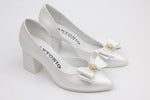 Pantofi dama decupati din piele naturala ANTONIO 4462 Alb accesoriu 1