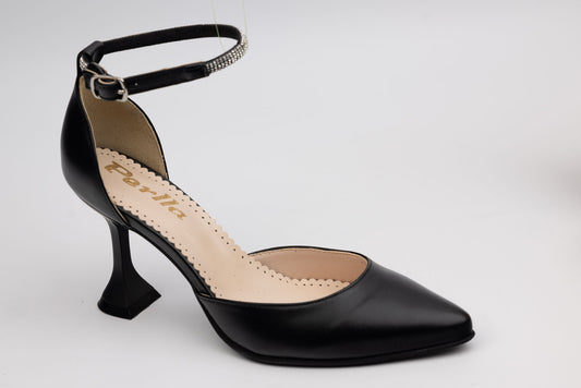Pantofi dama decupați piele naturală PERLA 3314 N box