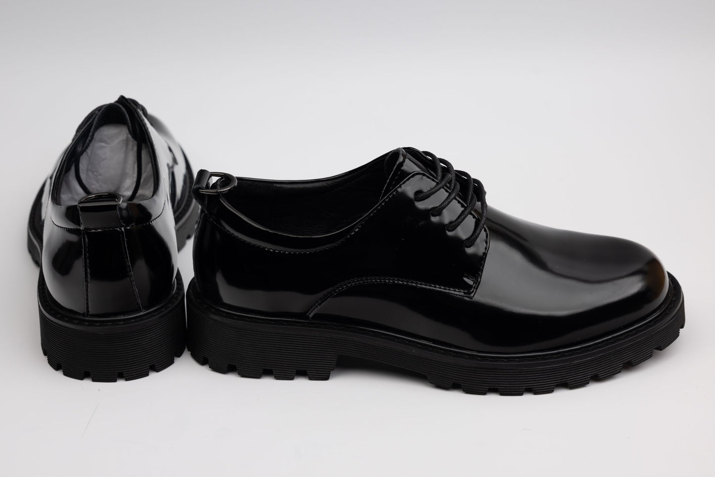Pantofi barbati piele naturală lăcuită JOHAN 66601 N lac