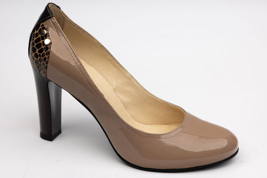 Pantofi dama piele naturală SAVANA 520-2 nud șarpe