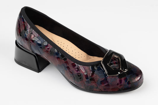 Pantofi dama piele naturală PULSO 1516 Mov croco XXL