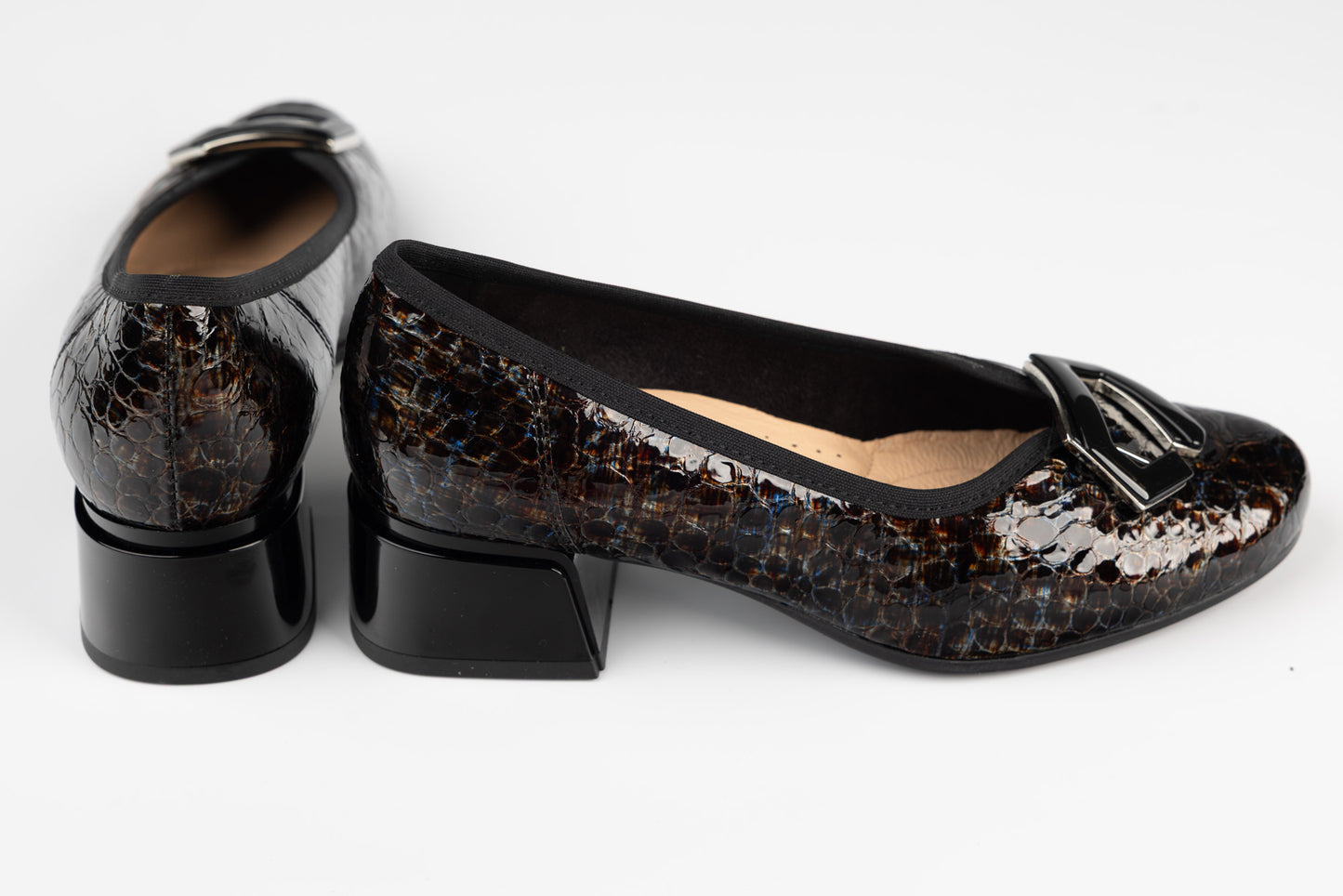 Pantofi dama piele naturală PULSO 1516 Maro croco XXL