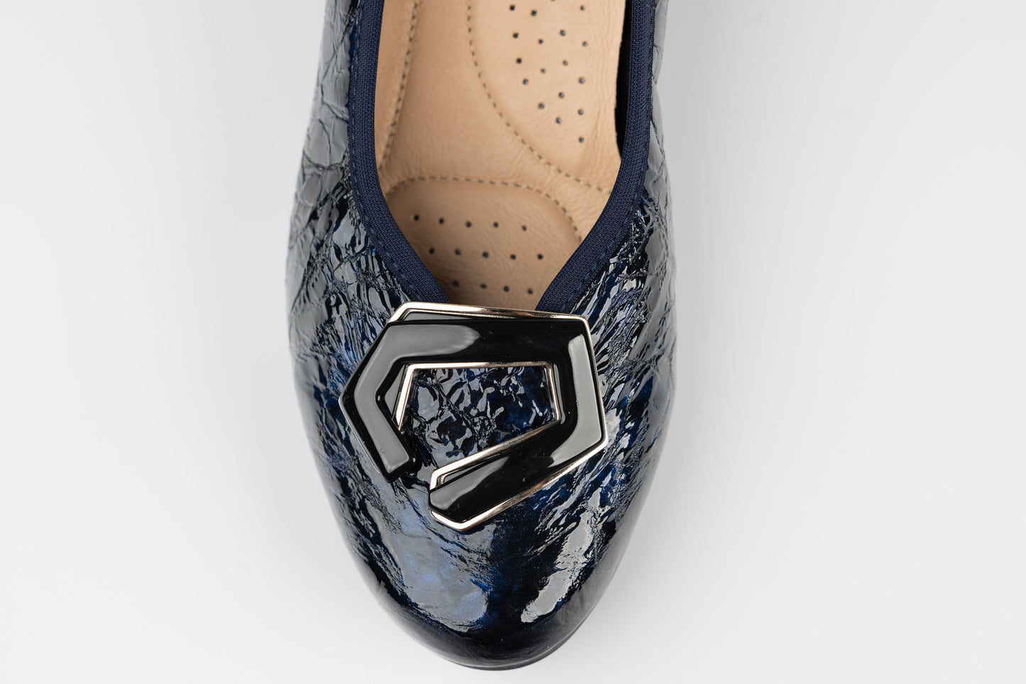 Pantofi dama piele naturală PULSO 1516 Blue croco XXL