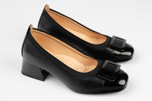 Pantofi dama piele naturală 1503 N box lac