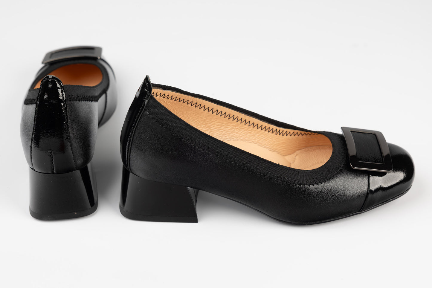 Pantofi dama piele naturală 1503 N box lac